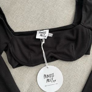 NEW WITH TAGS - Princess Polly - Becca Long Sleeve Crop Top